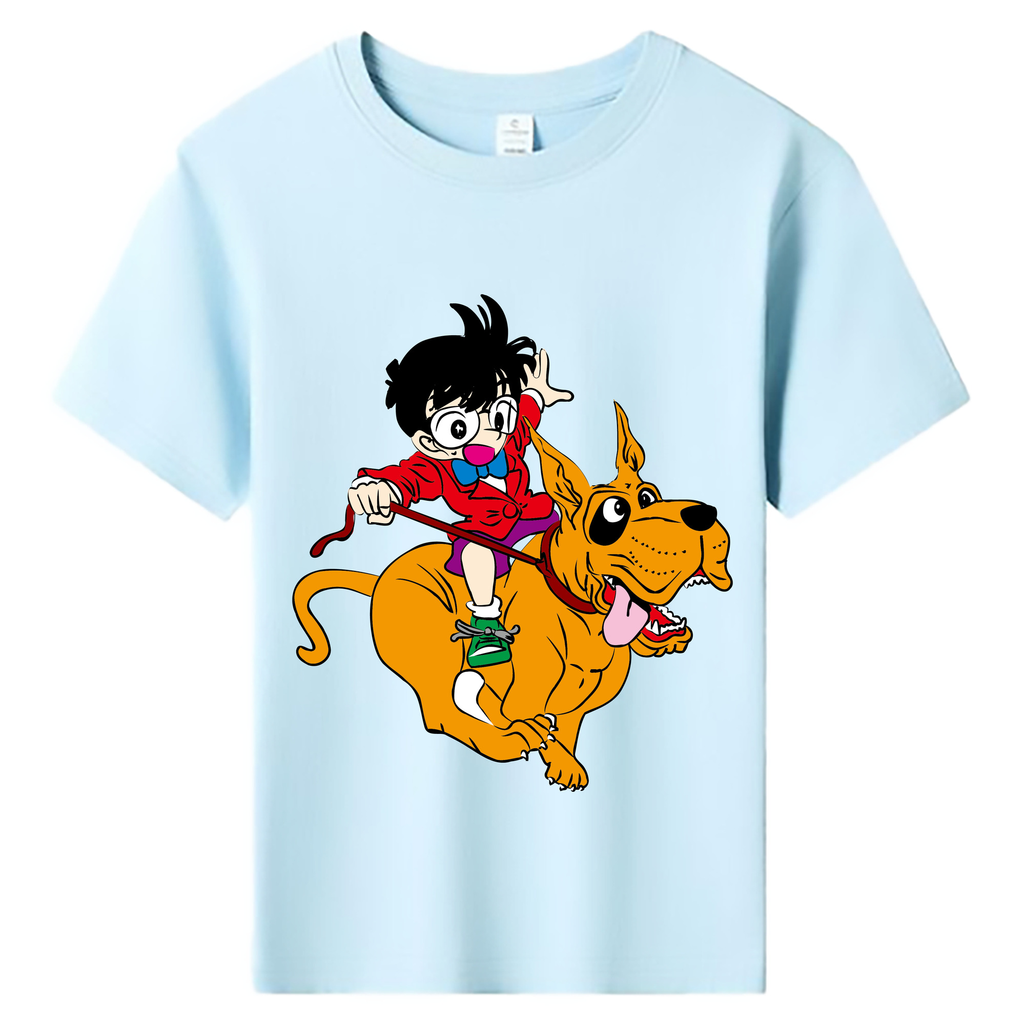 （画像用） 名探偵コナン 江戸川 コナン Detective Conan Conan Edogawa 綿100％キッズTシャツ（フロントプリント）